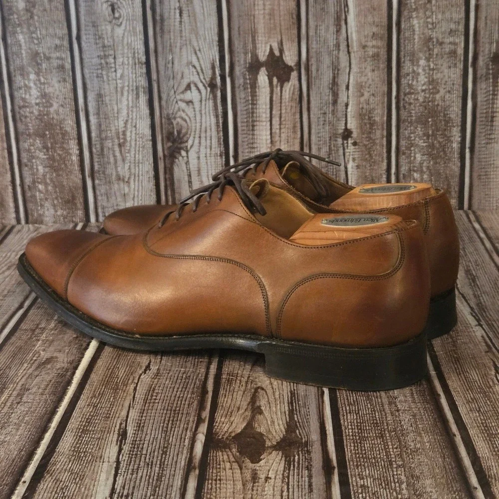 Sz 8 F UK/ 9 D US Mens Church's Sheldon Brown Leather Cap Toe Oxford Shoes EUC